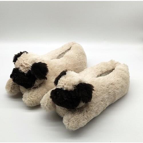 Dog indoor slippers home shoes slippers anime Wood floor women men winter Custom Cartoon with warm panda home shoes