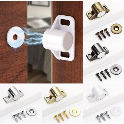 Magnetic Door Catches Kitchen Cupboard Wardrobe Cabinet Latch Catch with Screws Furniture Hardware