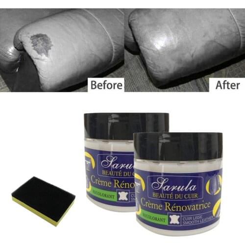 2pc Home Sofa Seat Leather Repair Cream Repair Paste Leather Repair Filler Compound For Leather Restoration Cracks Burns & Holes