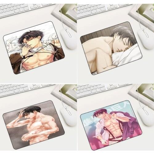 Attack on Titan Anime Mouse Pad Sexy Pectoral Muscle Man Laptop Pc Mini Game Accessories Desktop Keyboard Rug Mat Small Mousepad