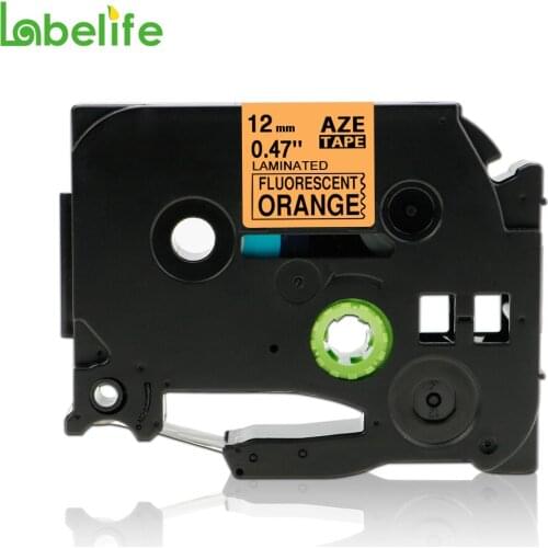 Labelife TZe-B31 Fluorescent Orange Compatible for brother p-touch label printer TZe Laminated Standard Adhesive Tapes 12mm*5m