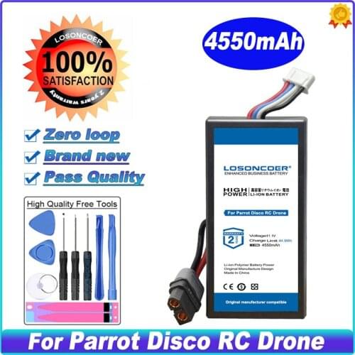 LOSONCOER 4550mAh Li-po Battery For Parrot Disco RC Drone Battery