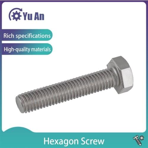 [M8 M10 M12] 316 Stainless Steel External Hexagon Screw / DIN933 Full Thread External Hexagon Bolt / Screw 5pcs