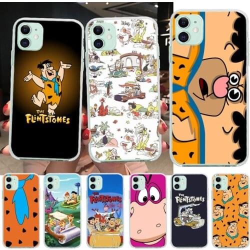 Cute Cartoon Flintstones Phone Case For iphone 12 11 Pro Max Mini XS Max 8 7 6 6S Plus X 5S SE 2020 XR Silicone Soft Cover
