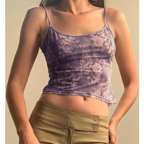 Fashion Womens Summer Camis Tank Top Sleeveless Seamless Mesh Spaghetti Strap Crop Top