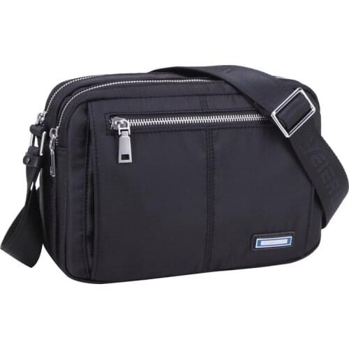 Fashion Casual Man Shoulder Bags Waterproof Cross Body Bag Large Capacity Shoulder Bag for Teenage Solid Color Messenger Bag Men