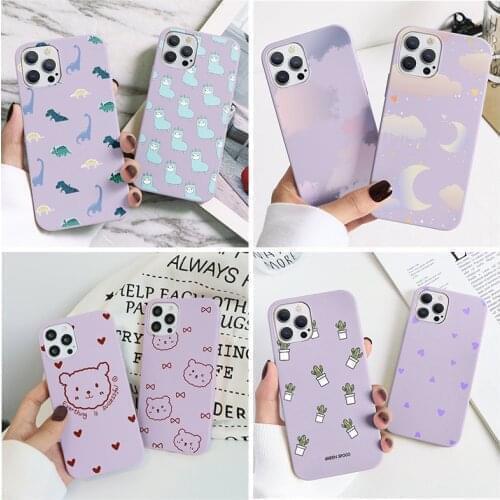 Soft TPU Phone Case For iPhone 12 Pro Mini XS Max XR X 7 8 6 6S Plus SE 2020 Cover For iPhone 11 Pro Case Cartoon Shell Funda