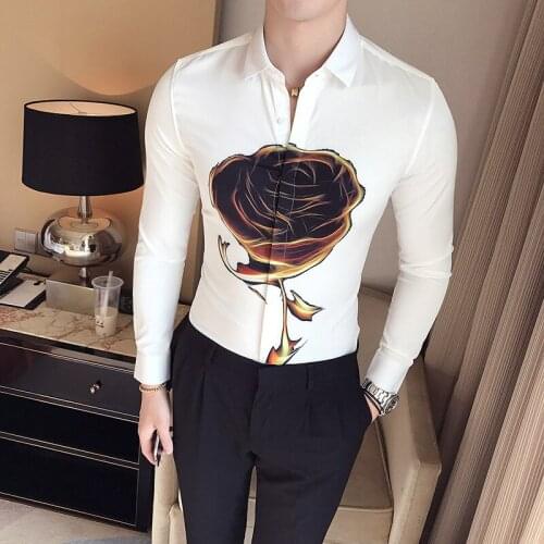 The new autumn 2017 Fashion, cultivate morality mens long sleeve men shirt - CS11P58 A238-1