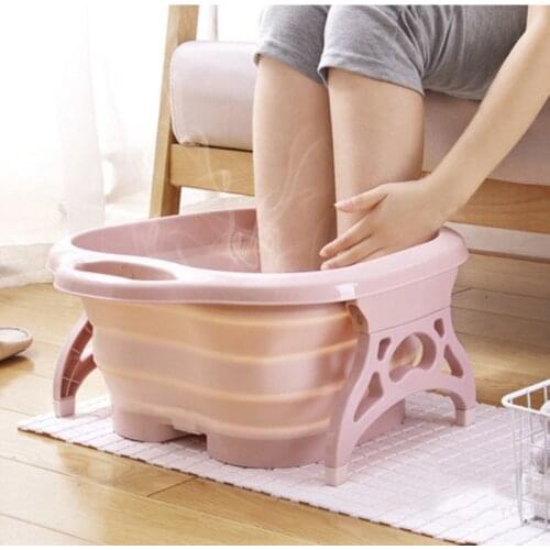 New Roller Folding Foot Tub Portable Foot Bath Bucket Wash Foot Basin Home Travel Feet-Washing Basin