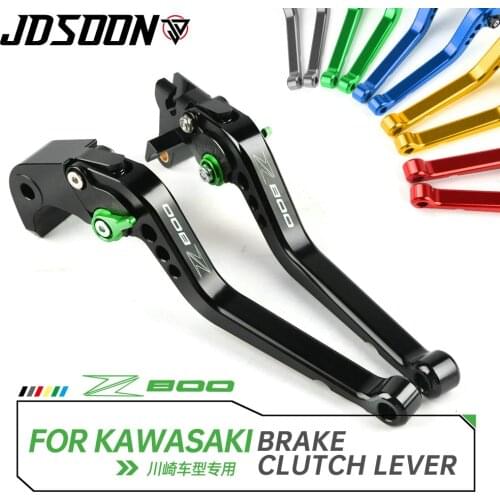 NEW For Kawasaki Z800/E version 2013 2014 2015 2016 Motorcycle Accessories Aluminum Short Brake Clutch Levers LOGO Z750