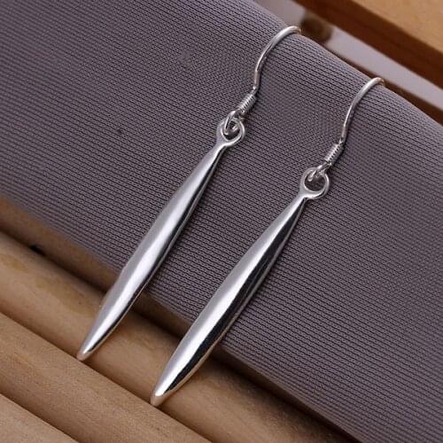 Wholesale High Quality Jewelry silver plated Needle Shaped Earrings for Women best gift SMTE106