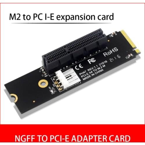 PCI-E 4X 1X To NGFF M.2 Transfer Card Converter M2 M Key To X4 X1 Adapter For PCIE 1X To 16X Riser Card Expansion Card For GPU