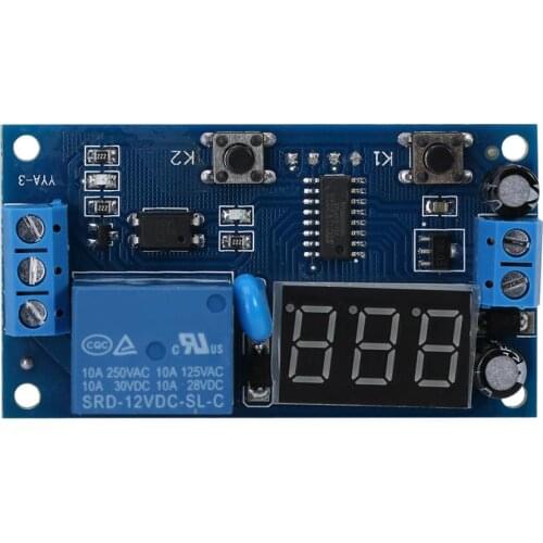 DC 12V Cycle Delay Timer Switch Adjustable Relay Module Board Infinite Loop with LED Display