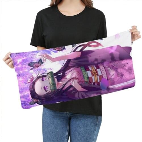Demon Slayer Blade Stove Gate Nidouzi Second Element Anime Peripheral Washing Towel Student Microfiber Facial Towel UnisexAnime