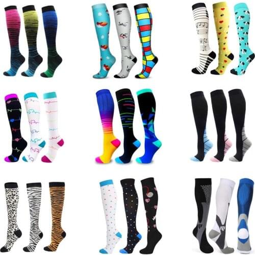 Dropship Women Men Compression Socks 30 Mmhg For Medical Varicose Veins, Edema, Diabetes, Running Hiking Travel Fitness Socks