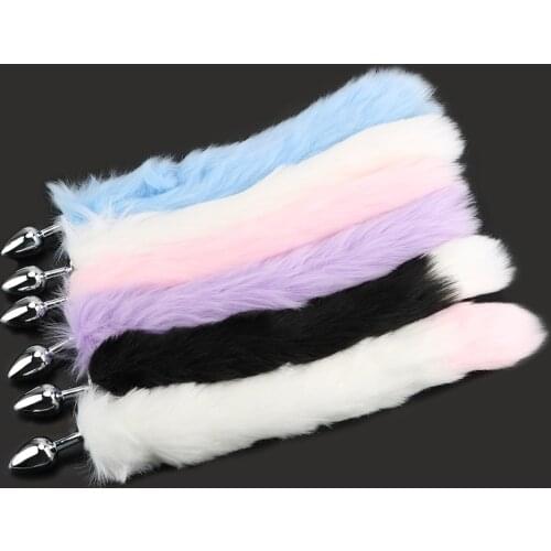With Cat Ears Headbands Cute Adult Games Anal Plug Sex Toys For Women Men Couples Smooth Touch Soft Fox Tail Metal Butt Plug