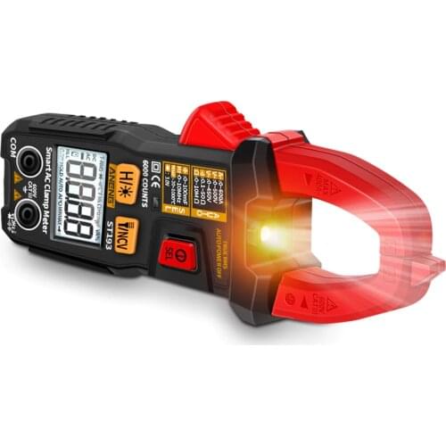 ANENG ST193 6000 Digital Counts Clamp Meter LCD Display AC DC Current Multimeter Ammeter Voltmeter Ohm Resistance Testing Tool