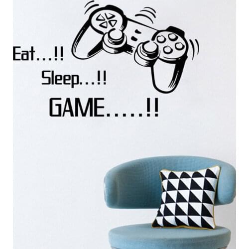 YOYOYU Wall Decal Boys Bedroon Wall Sticker Eat Sleep Game Poster Kids Letter Quotes Vinyl Art DIY Adesivo Parede YO034