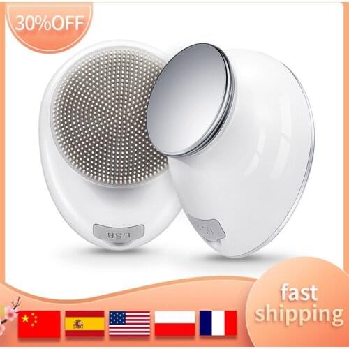 Sonic Facial Cleansing Brush Waterproof Rechargeable Face Cleansing Brush for Cleaning Makeup Residue Massager Washing Machine
