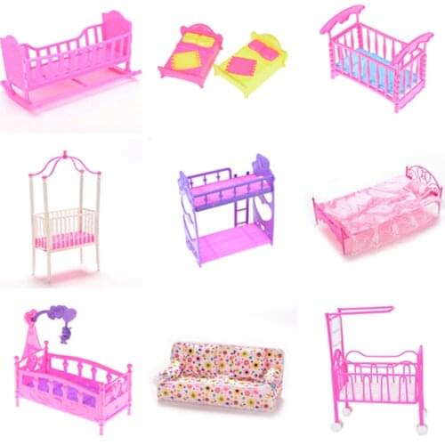 1Pc Multi Dolls House Kids Toy Darling Doll Furniture for Doll Rocking Cradle Bed for Doll Accessories Children Toys