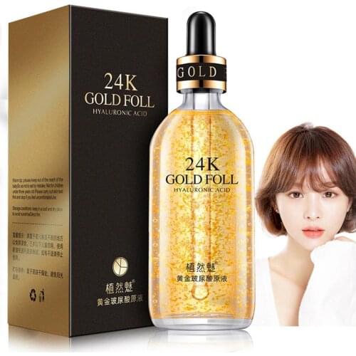 100ml 24K Gold Tense Face Essence Snail Secretions Serum Skin Hyaluronic Moisturizing Liquid Acid Stock Solution Care A8M3