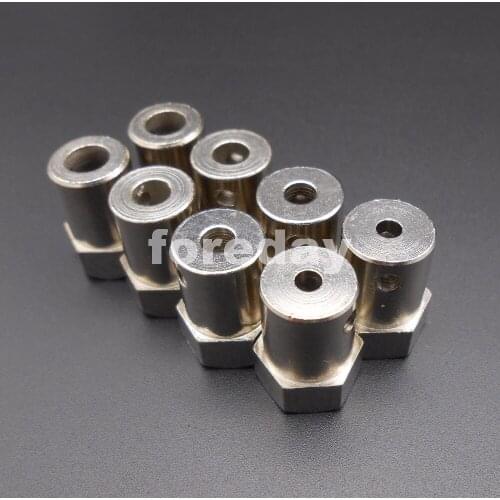 100PCS Iron electroplating Wheel Shaft Motor Hexagonal HEX Coupling Coupler L:12mm 20PCS wrench 3MM 4MM 5MM 6MM*FD426-429X100+20