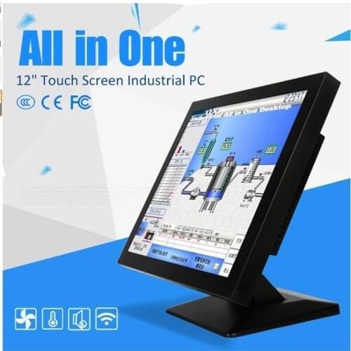 12 inch J1900 fanless x86 single board computer touchscreen mini industrial pc with explosion proof monitor