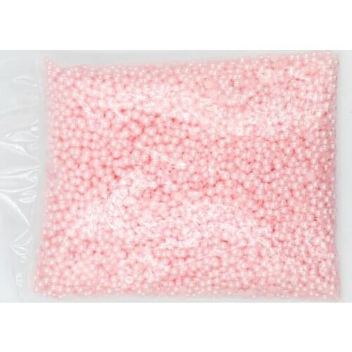 2mm,4mm,6mm,8mm,10mm,12mm,14mm Pink Color Flat back ABS round Half Pearl beads, imitation plastic half pearl beads