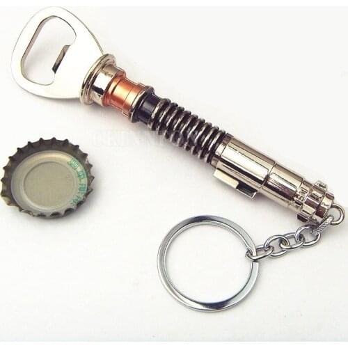 200Pcs/Lot New Style Bottle Opener Keychain Modelled On Metal Bar Cap Beer Opener Tool