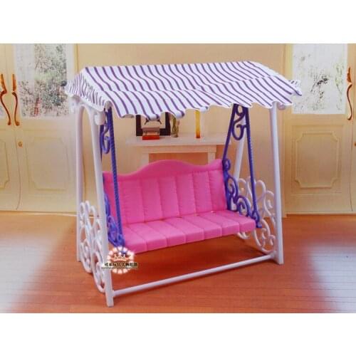 Fashion original for princess swing barbie amusement park doll accessories 1/6 bjd doll house furniture set toy gift