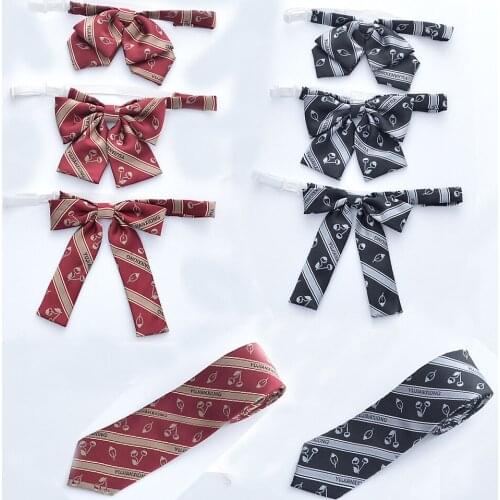 Fashion High School Jk Uniform Collar Butterfly Cravat Collar Flower Male And Female Unisex Students Campus Lattice Bow Tie Sets