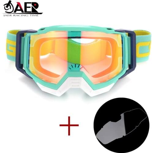 JAER Motocross Glasses Goggles Biker Off Road Sport Helmet Sunglasses with Clear Lens Eyeglasses for Dirt Bike Cycling Safety