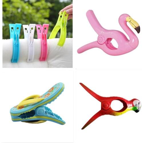 Plastic Slipper Shape Clothespin Large Clothes Pegs Hanger Lounger Chair Beach Towel Clothes Clip Windproof Quilt Socks Clamp