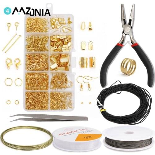Diy Earrings Accessories Earrings Material Beads Pliers Set Material Bag With Tools Handmade Jewelry Accessories