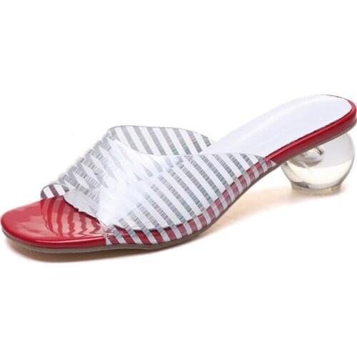 2020 New Brand Ladies Transparent Slippers Women Sandal Open Toe Casual Slides Summer Outdoor Beach Female Flip Flops Tong Femme