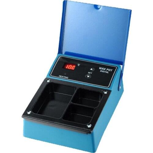 Dental Analog Wax Melting Dipping Pot 3 Well Wax Heater Melt Dentist Machine Lab Device Temperature Setting with Digital LCD