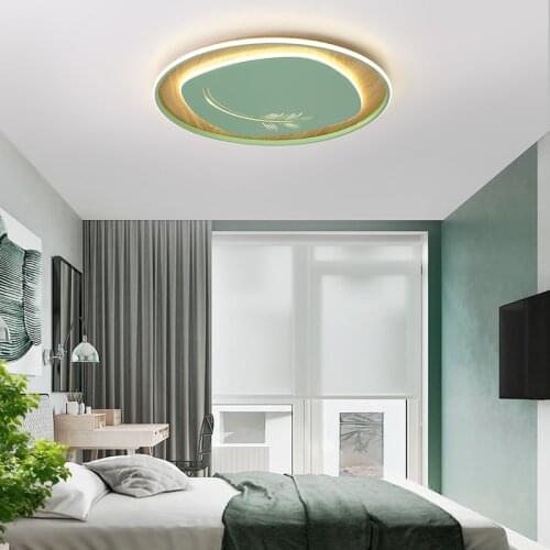 Chinese Style Atmospheric LED Ceiling Lamp Wooden Wrought Iron Round Lamp for Master Bedroom Living Room Study Dining Room