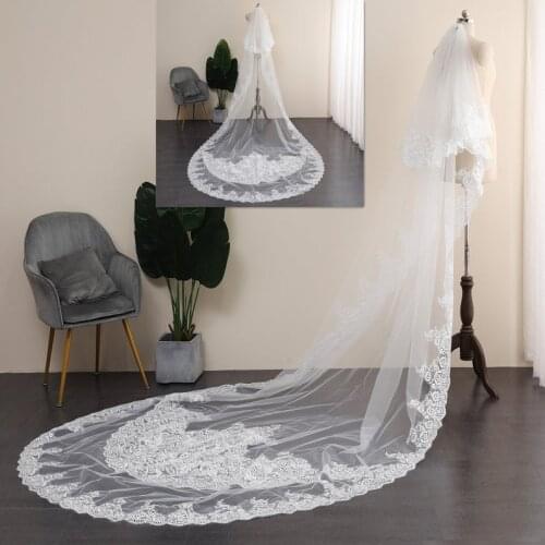 Ivory Petal Flower Tulle Wedding Veil|2tier Elegant Bridal Wedding,Cathedral Veil,Chapel Veil,wedding veil with comb,Floral wedd