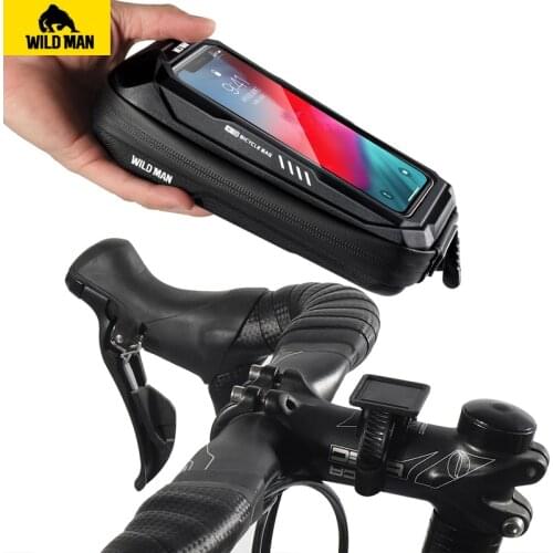 WILDMAN Bicycle Bag Waterproof Front Frame Mount Bike Bag Touchscreen Phone Holder Bag Case Cycling MTB Pack Bicycle Accessories