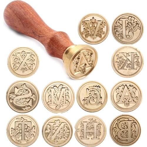 Fine 26 Letters Classic Diy Retro Metal Decorate Birthday Card Sealing Wax Stamp Handcrafts Wedding Invitations Wax Seal Stamp