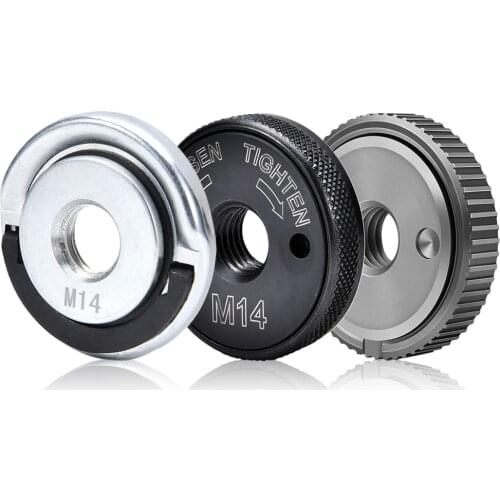1/3Pcs Angle Grinder M14 Thread Inner Outer Flange Nut Set Quick Release Nut Power Replacement For Bosch Metabo Milwaukee Makita
