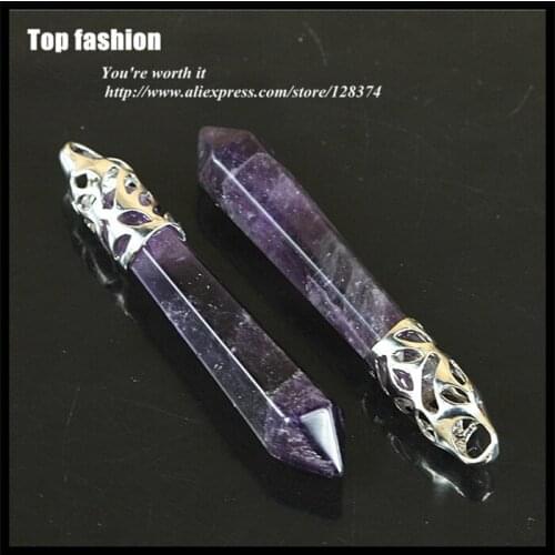 10pc classic Natural purple purple Crystal Divination Reiki Healing Bead Pendulum Pendant Quartz onyx Charms handmade materil