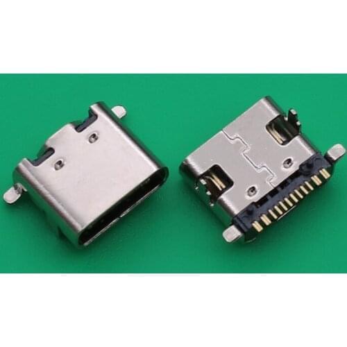 10PCS SMT USB 3.1 Type-C 16pin female connector For Mobile Phone Charging port Charging Socket Tow feet plug