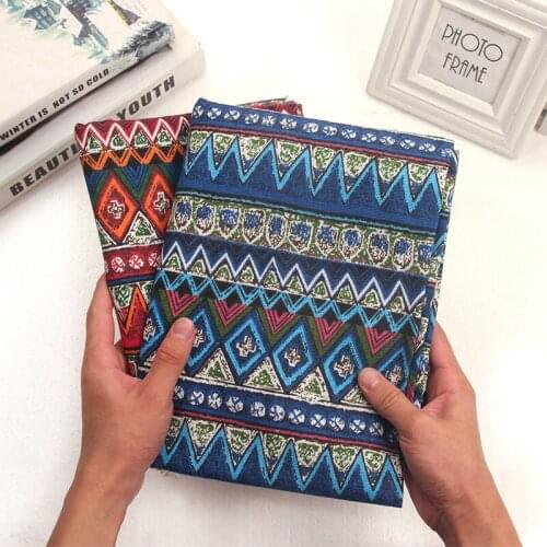 100*150 Retro Cotton Linen Printed Fabric By Meter DIY Sewing Decoration Material Sofa Tablecloths Curtain Cloth