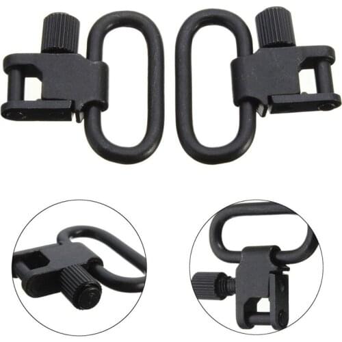 2pcs/Set Adapter Kit Type Black Professional Quick Detachable Sling Swivel Hunting Accessories W/Screws Sling Mount fd