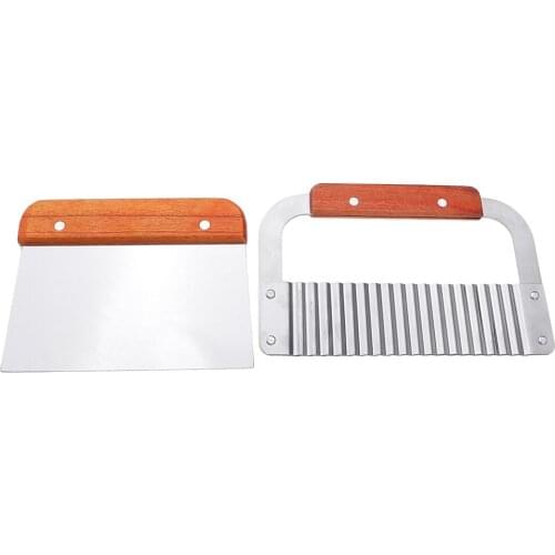 2 Pieces Stainless Steel Wavy and Straight Soap Mold Loaf Cake Cutter Cutting Tool Home Kitchen Graters Peelers Slicers Set