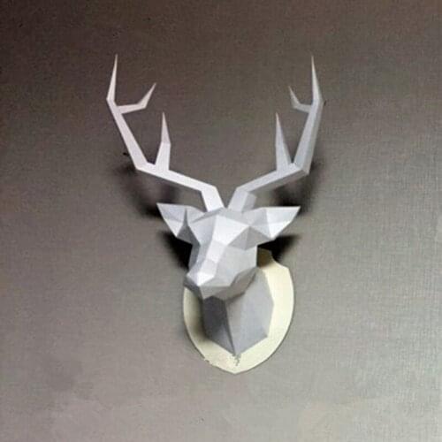 40CM DIY PAPER HANDWORK HOME DECORATION ACCESSORIES VINTAGE ANTELOPE HEAD ABSTRACT ROOM WALL DECOR DEER HEAD STATUES