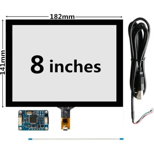 8 inch 182mm*141mm Raspberry Pi High compatibility universal Capacitive Touch Digitizer Touch screen panel Glass