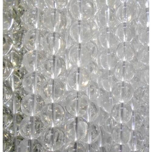 Free Shipping Natural Stone Smooth Clear Quartz Loose Beads 15" Strand 4 6 8 10 12 14MM Pick Size For Jewelry Making