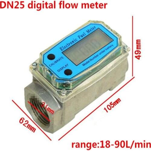 Digital Turbine Flow Meter petrol fuel gauge caudalimetro Flowmeter plomeria Pumping flow indicator sensor Counter DN40 G1.5